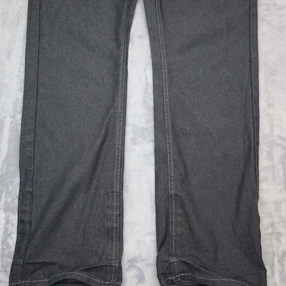 Apparel Collection Jeans Womens 16 Black Straight Mid Rise Button Denim Pants - Picture 15 of 16